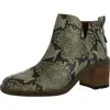Franco Sarto Klora Womens Leather Snake Print Ankle Boots In Multi