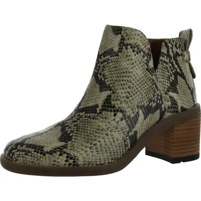 Franco Sarto Klora Womens Leather Snake Print Ankle Boots In Multi