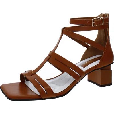 Franco Sarto Korie Womens Faux Leather Square Toe Heels In Multi