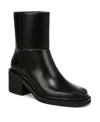 Franco Sarto Kyra Block Heel Bootie In Black Leather