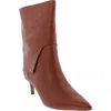 Franco Sarto L Alberta Womens Leather Mid-calf Boots In Brown