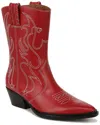 Franco Sarto Bianca Pointed Toe Western Boots In Red