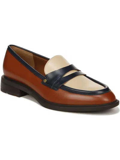 Franco Sarto L-edith2 Womens Comfort Insole Faux Leather Loafers In Brown