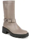 Franco Sarto L-elle Leather Mid Shaft Boot In Grey