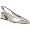 Franco Sarto Racer Womens Padded Insole Ankle Strap Slingback Heels In Multi