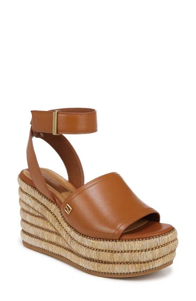 Franco Sarto L-toni Wedge Platform Sandal In Tan Leather