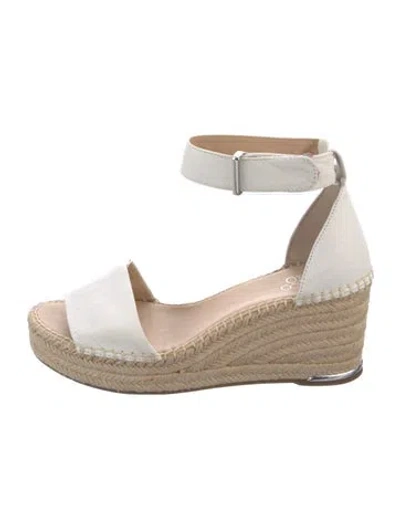Pre-owned Franco Sarto Leather Espadrilles In Neutral