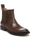Franco Sarto Linc Womens Leather Ankle Chelsea Boots In Brown