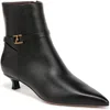 Franco Sarto Lmarnie Womens Zipper Leather Ankle Boots In Black Leather