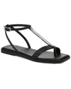 Franco Sarto Logan Leather Thong In Black