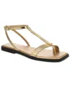 Franco Sarto Logan Leather Thong In Gold