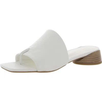 Franco Sarto Loran Womens Cushioned Footbed Heels In White