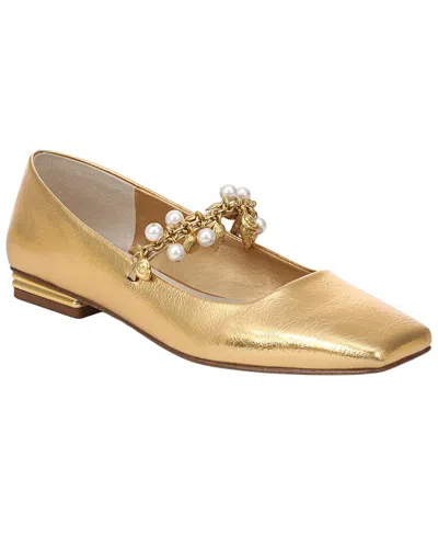Franco Sarto Tinsley Metallic Flat In Gold