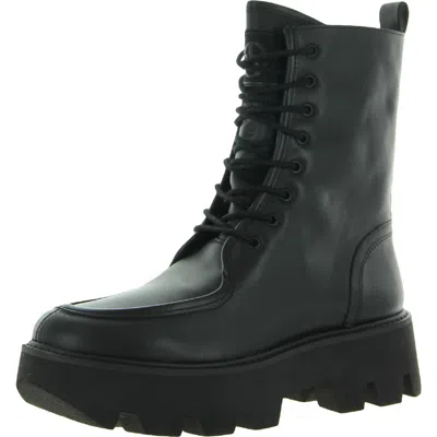 Franco Sarto Margey 2 Womens Padded Insole Lug Sole Mid-calf Boots In Black
