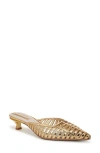 Franco Sarto Marline Pointed Toe Kitten Heel Pump In Gold