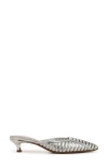 Franco Sarto Women's Marlina Fisherman Pointed Toe Kitten Heel Mules In Silver