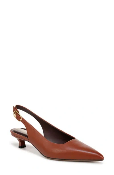 Franco Sarto Marlow Slingback Kitten Heel Pump In Acorn Brown Leather