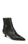 Franco Sarto Lmarnie Womens Zipper Leather Ankle Boots In Black