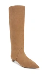 Franco Sarto Martin Pointed Toe Knee High Boot In Tuscan Taupe Suede