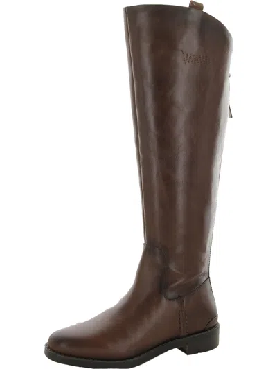 Franco Sarto Meyer Womens Leather Tall Knee-high Boots In Brown