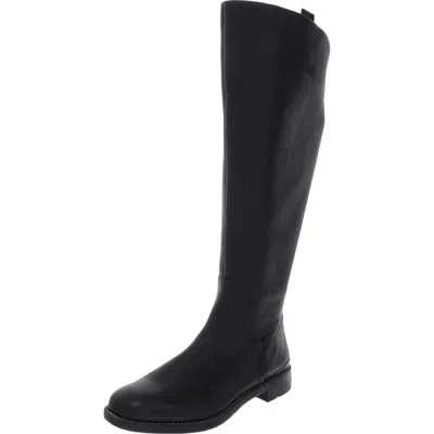 Franco Sarto Meyer Womens Leather Wide Calf Knee-high Boots In Black