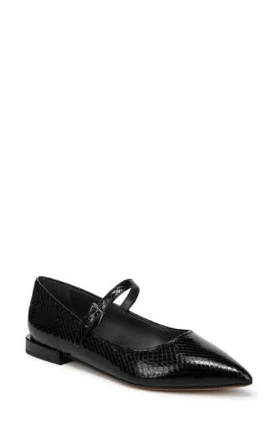 Franco Sarto Nalin Mary Jane Pump In Black Snake Print Faux Leather