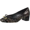 Franco Sarto Natalia 2 Womens Bow Tweed Block Heels