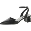 Franco Sarto Naya Womens Leather Pointed Toe Pumps In Black