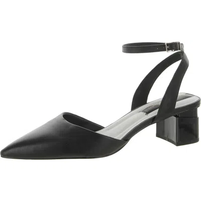 Franco Sarto Naya Womens Leather Pointed Toe Pumps In Black