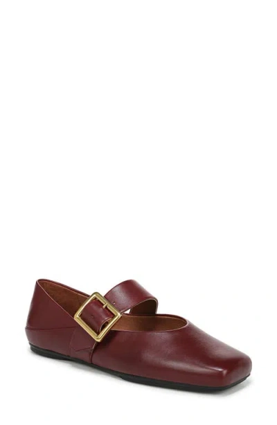 Franco Sarto Oakes Square Toe Flat In Burgundy