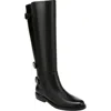Franco Sarto Padova Womens Buckle Leather Knee-high Boots In Black