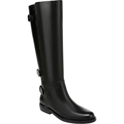 Franco Sarto Padova Womens Buckle Leather Knee-high Boots In Black
