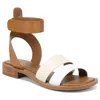 Franco Sarto Palesa Sandals Wotan Leather Open Toe Ankle Strap Gal506 In Brown