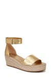 Franco Sarto Pela Espadrille Platform Sandal In Gold