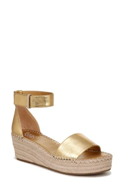 Franco Sarto Pela Espadrille Platform Sandal In Gold