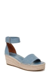 Franco Sarto Pela Espadrille Platform Sandal In Multi Blue Fabric