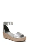 Franco Sarto Pela Espadrille Platform Sandal In Silver Grey