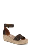 Franco Sarto Pela Espadrille Platform Sandal In Tan Multi