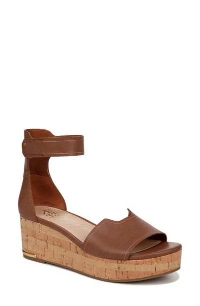 Franco Sarto Perfetto Platform Wedge Sandal In Brown