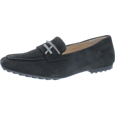 Franco Sarto Petola Womens Embellished Slip-on Loafers In Black