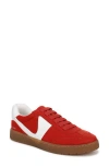 Franco Sarto Ponti Sneaker In Red,white Fabric,faux Leather