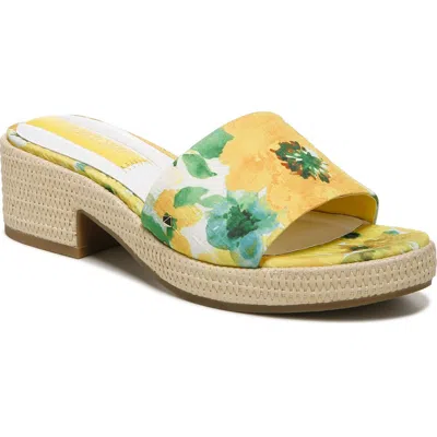 Franco Sarto Pony 3 Womens Floral Print Slide Heels In Multi