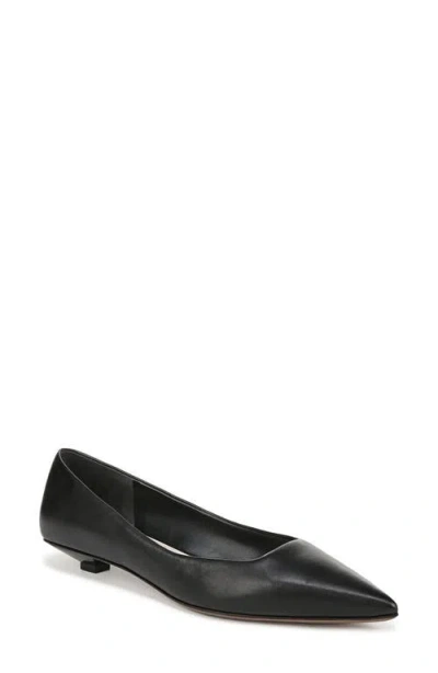 Franco Sarto Prella Pointed Toe Kitten Heel Pump In Black