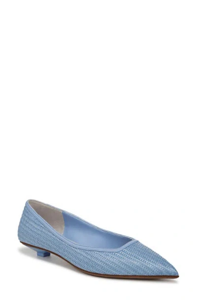Franco Sarto Prella Pointed Toe Kitten Heel Pump In Blue