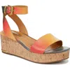 Franco Sarto Presley Ankle Strap Platform Wedge Sandal In Rainbow