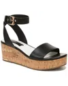 Franco Sarto Presley Womens Leather Ankle Strap Wedge Sandals