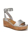 Franco Sarto Presley Ankle Strap Platform Wedge Sandal In Silver