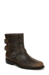 Franco Sarto Prina Bootie In Black Distressed Leather