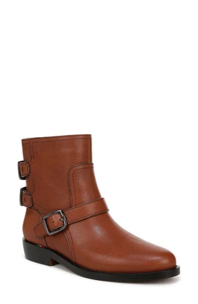 Franco Sarto Prina Bootie In Tobacco Brown Leather
