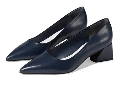 Franco Sarto Racer Pointed Toe Block Heel Pump High In Blue